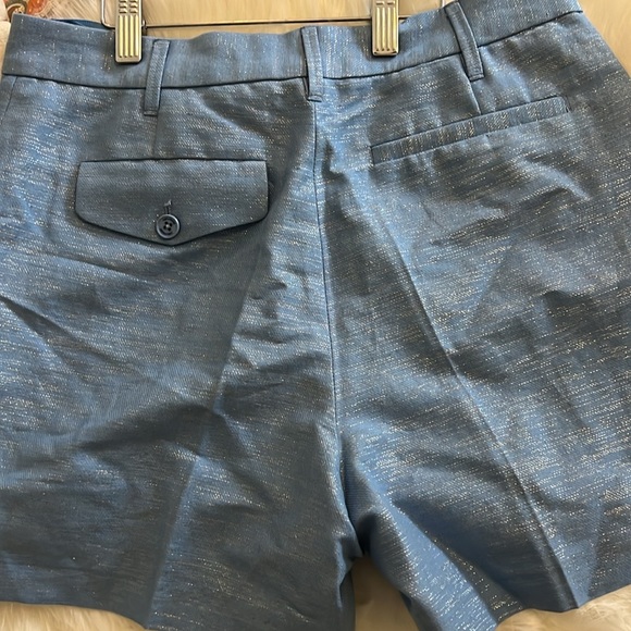 NWT ZADIG & Voltaire Please Lin Sparkle Linen-Blend Short In Azur Size 36(M) - Picture 10 of 15
